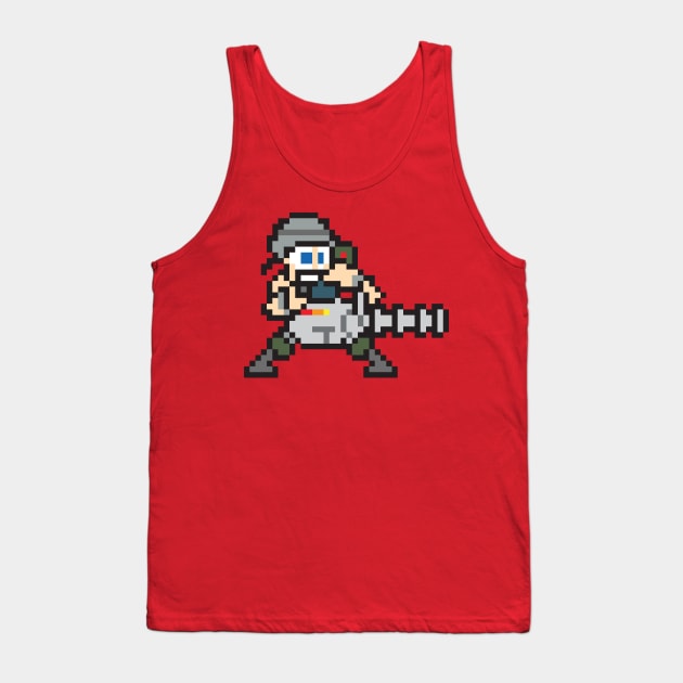 Gun-Thor 8Bit character Tank Top by Fire Forge GraFX